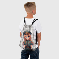 Рюкзак-мешок Аниме русская девушка, цвет: 3D-принт — фото 2