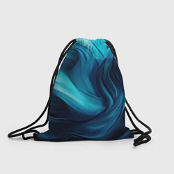 Рюкзак-мешок Синяя абстракция в виде волн, цвет: 3D-принт