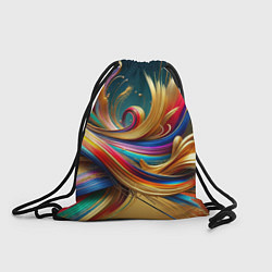 Рюкзак-мешок Золотые линии, цвет: 3D-принт
