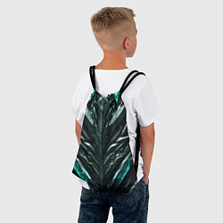 Рюкзак-мешок Зелёная малахитовая броня, цвет: 3D-принт — фото 2