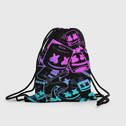 Рюкзак-мешок Marshmello neon pattern, цвет: 3D-принт