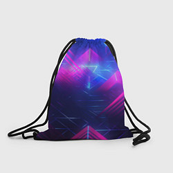 Рюкзак-мешок Неоновые абстрактные треугольники, цвет: 3D-принт