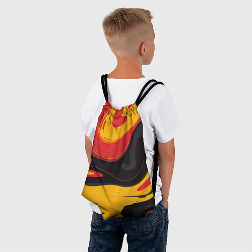 Мешок для обуви Красные желтые оранжевые пятна краски / 3D-принт – фото 4