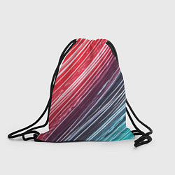 Мешок для обуви Белые линии на синем и красном