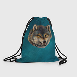 Рюкзак-мешок Оскал волка, цвет: 3D-принт