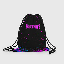 Рюкзак-мешок Fortnite неоновые брызги красок, цвет: 3D-принт