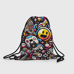 Рюкзак-мешок Паттерн с играми, цвет: 3D-принт