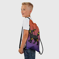 Рюкзак-мешок Умбреон покемон-кот, цвет: 3D-принт — фото 2
