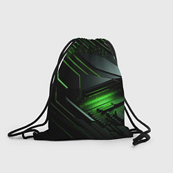 Рюкзак-мешок Металл и зеленый яркий неоновый свет, цвет: 3D-принт