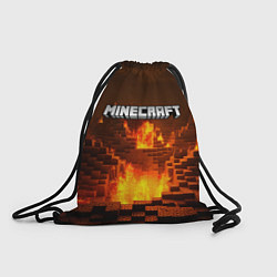 Мешок для обуви Огненный minecraft логотип