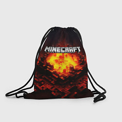Рюкзак-мешок Minecraft огненные кубики, цвет: 3D-принт