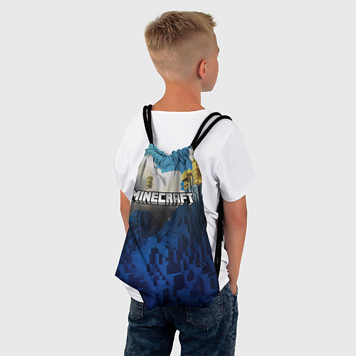 Мешок для обуви Minecraft лого и горы / 3D-принт – фото 4