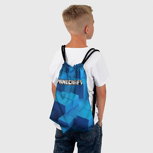 Мешок для обуви Minecraft синие плиты / 3D-принт – фото 4