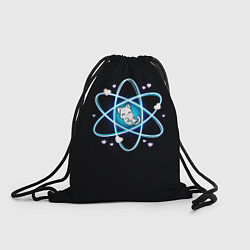 Рюкзак-мешок Котик в атоме, цвет: 3D-принт