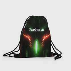 Рюкзак-мешок Palworld зеленый неоновый свет, цвет: 3D-принт