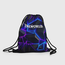 Мешок для обуви Palworld логотип на ярких неоновых плитах