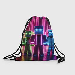 Рюкзак-мешок Minecraft characters - neon glow, цвет: 3D-принт