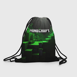 Мешок для обуви Minecraft logo зеленые яркие плитки