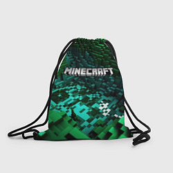 Мешок для обуви Minecraft logo в стиле киберпанк