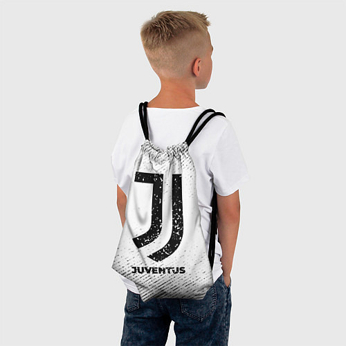 Мешок для обуви Juventus с потертостями на светлом фоне / 3D-принт – фото 4