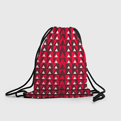 Мешок для обуви Белые треугольники на красном фоне