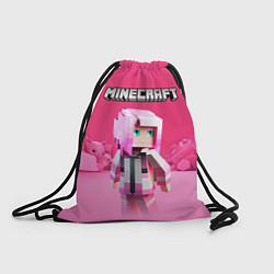Мешок для обуви Minecraft персонаж розовый фон