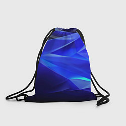 Рюкзак-мешок Black and blue abstract background sport style, цвет: 3D-принт