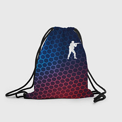 Рюкзак-мешок Counter Strike неоновые соты, цвет: 3D-принт