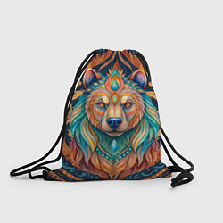Рюкзак-мешок Медведь шаман тотемное животное, цвет: 3D-принт