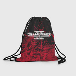 Рюкзак-мешок Helldivers 2 red, цвет: 3D-принт