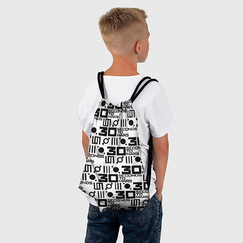 Мешок для обуви Thirty Seconds to Mars pattern rock / 3D-принт – фото 4