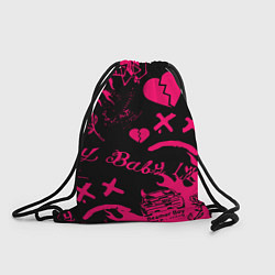 Рюкзак-мешок Lil peep pink steel rap, цвет: 3D-принт