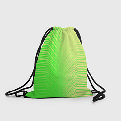 Рюкзак-мешок Зелёные градиентные линии, цвет: 3D-принт