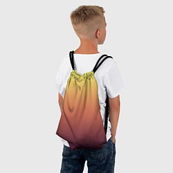 Рюкзак-мешок Градиент приглушённый жёлто-бордовый, цвет: 3D-принт — фото 2