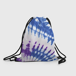 Рюкзак-мешок Сине-фиолетовый узор тай дай, цвет: 3D-принт