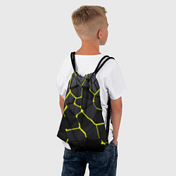 Рюкзак-мешок Желтые плиты киберпанк, цвет: 3D-принт — фото 2
