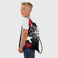 Рюкзак-мешок Мазда на фоне граффити и брызг красок, цвет: 3D-принт — фото 2