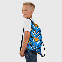 Рюкзак-мешок Техно броня жёлто-синяя, цвет: 3D-принт — фото 2