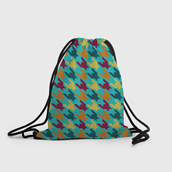 Рюкзак-мешок Зелёные гусиные лапки, цвет: 3D-принт