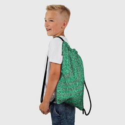 Рюкзак-мешок Мозаика нефритовый зелёный, цвет: 3D-принт — фото 2