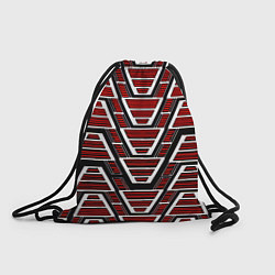 Рюкзак-мешок Техно броня красная, цвет: 3D-принт
