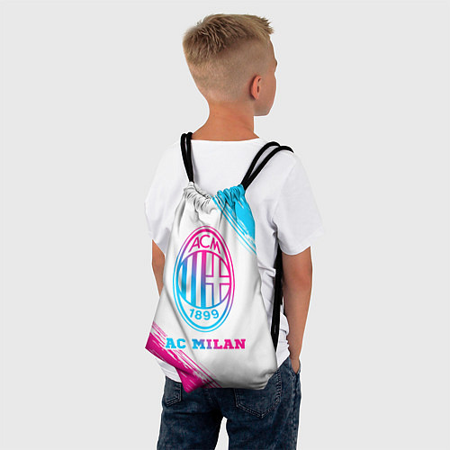 Мешок для обуви AC Milan neon gradient style / 3D-принт – фото 4