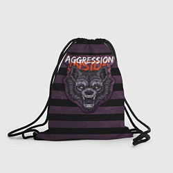 Рюкзак-мешок Aggression inside - текстурный фон, цвет: 3D-принт