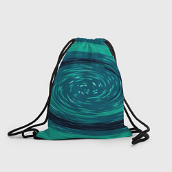 Рюкзак-мешок Сине-зелёный спираль, цвет: 3D-принт