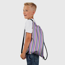 Рюкзак-мешок Разноцветные яркие полосы, цвет: 3D-принт — фото 2