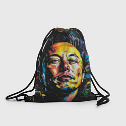 Рюкзак-мешок Граффити портрет Илона Маска, цвет: 3D-принт