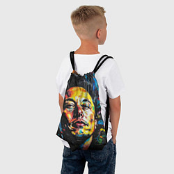 Рюкзак-мешок Граффити портрет Илона Маска, цвет: 3D-принт — фото 2