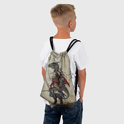 Рюкзак-мешок Самурай динозавр, цвет: 3D-принт — фото 2