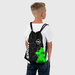 Рюкзак-мешок Opel green sport hexagon, цвет: 3D-принт — фото 2