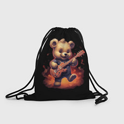 Рюкзак-мешок Плюшевый медведь играет на гитаре, цвет: 3D-принт